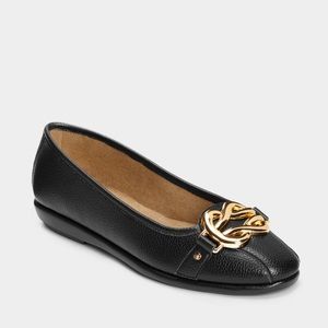 Aerosoles Big Bet Ballet Flat, Black, Size 6.5M